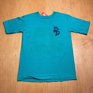 Vintage Deadstock Sears Boomdoggers Small Solid Blue Short Sleeve T-Shirt